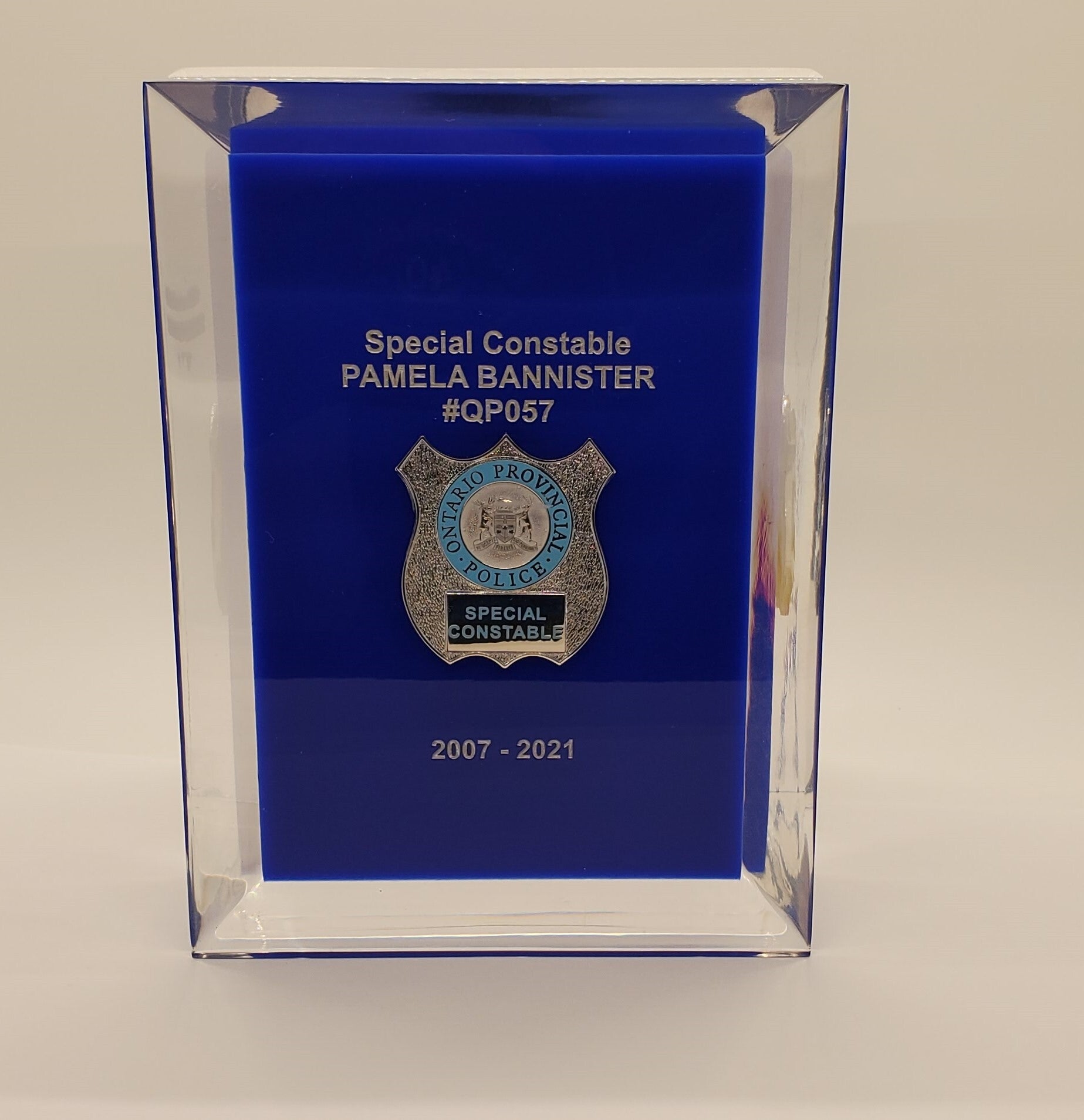 Badge Encasement Plaque Style OPP Shop